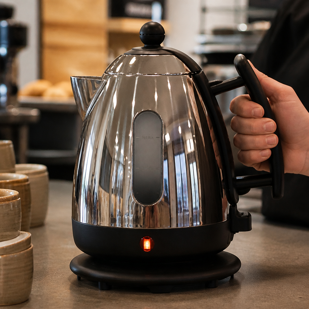 1Ltr Commercial Cordless Kettle in stainless steel