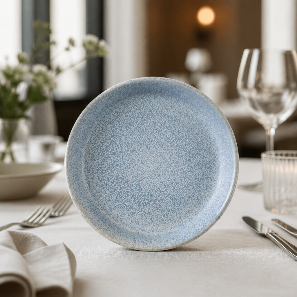 Commercial blue tapas dishes 159mm 6 pack vitrified crockery