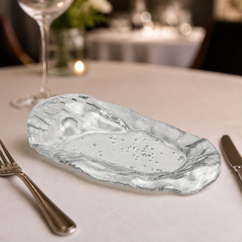Commercial glass plates 250mm clear 12 pack dishwasher safe