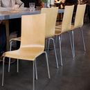 Commercial Canteen Seating Sidechair Beech Pack of Four