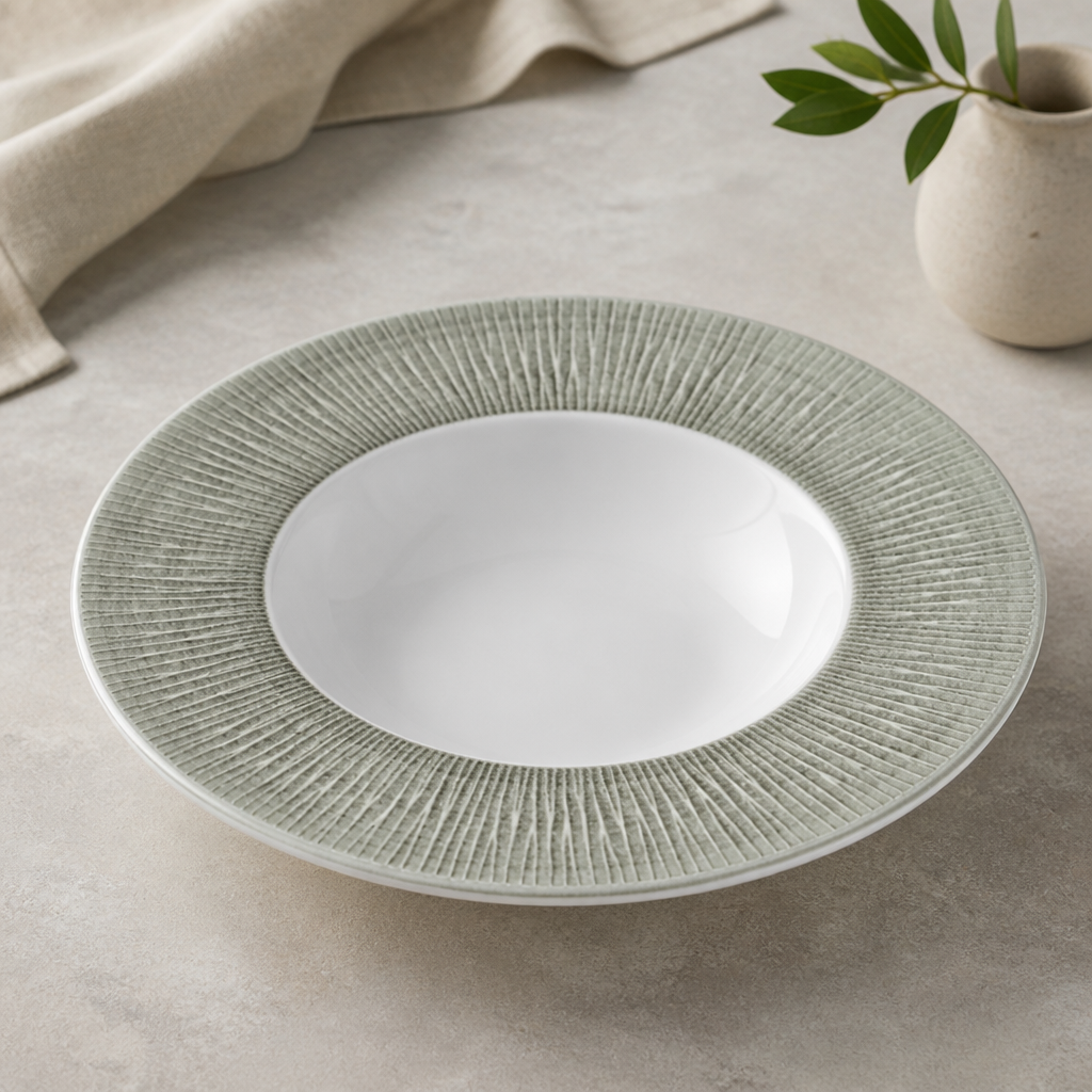 Commercial Wide Rim Bowls 231mm Super Vitrified Ceramic 12 Pack
