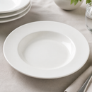 Commercial Rimmed Bowls 218mm - Set of 6 White Porcelain