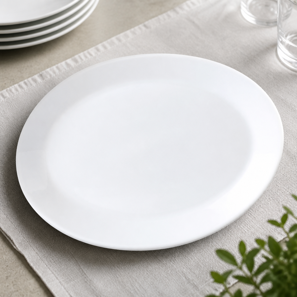 Commercial Oval Coupe Dishes 280mm Ceramic 12 Pack