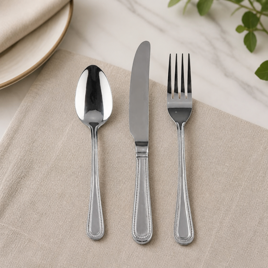 Commercial Bead Cutlery Sample Set - 3 Pack Stainless Steel