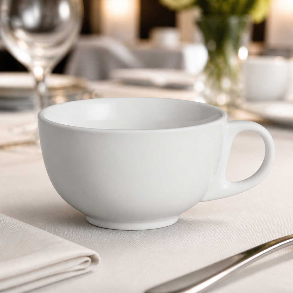 Commercial Cappuccino Cups 425ml Porcelain 12 Pack