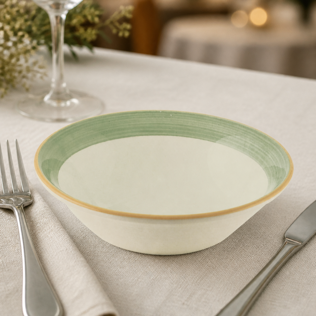 Commercial Oatmeal Bowls 165mm Green 36 Pack