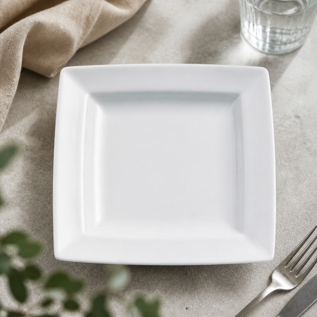 10" Square Pasta Bowl - Commercial Fine Dining Bowl - 6 Pack