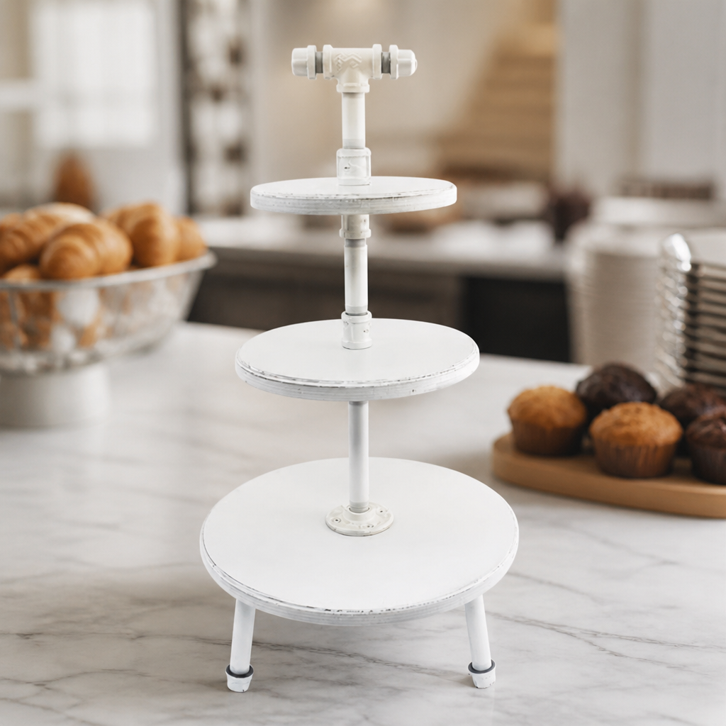 3-Tier Commercial Display Stand 355mm Metal