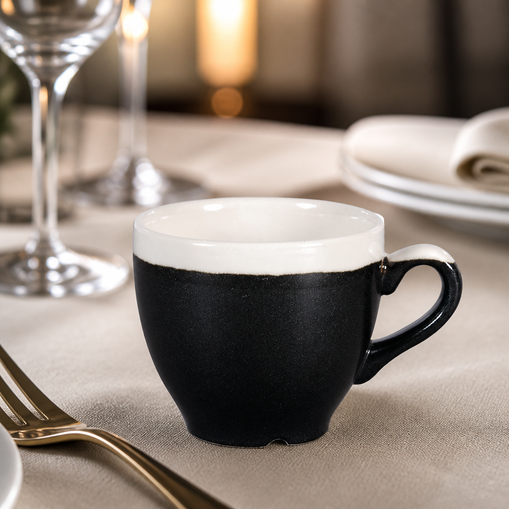 Commercial Espresso Cups 89ml Onyx Black 12 Pack