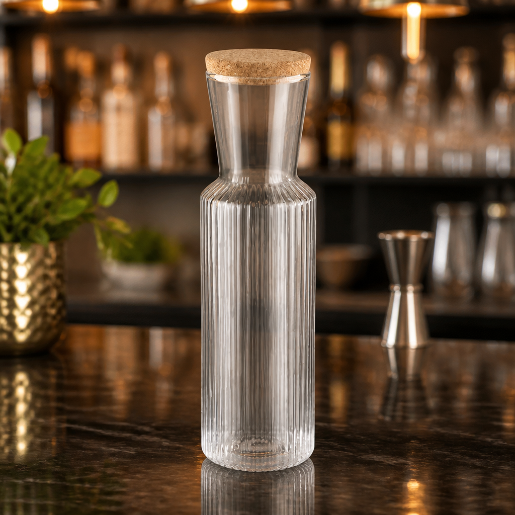 Commercial Glass Carafe 0.9Ltr Stylish Tableware Decanter