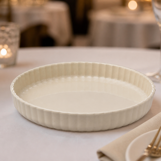 280mm Ceramic Tart And Quiche Tin For Commercial Use