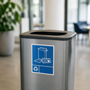 Mixed Paper & Card Recycling Label for Slim Bins