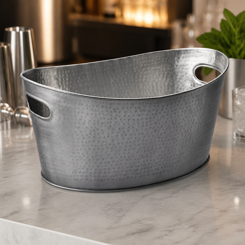 Commercial Gunmetal Handled Ice Bath 400x300mm 2 Pack