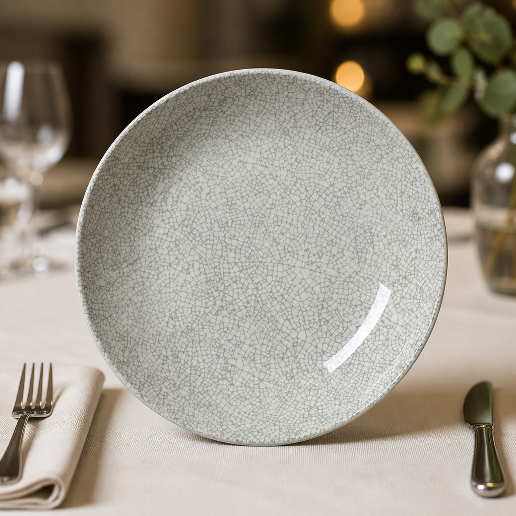 Commercial Coupe Bowls 205mm Grey Crackle Finish 12 Pack