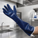 20" Commercial Rubber Cleaning Gloves for Steam Protection