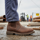 Premium Heavy Duty Leather Dealer Boot with Steel Safety Toecap, Flexible Composite Midsole, and Heat Resistant Sole in Sizes 6-13