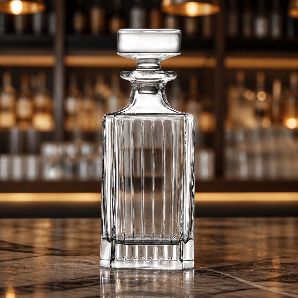 750ml Commercial Square Whisky Decanter - 4 Pack