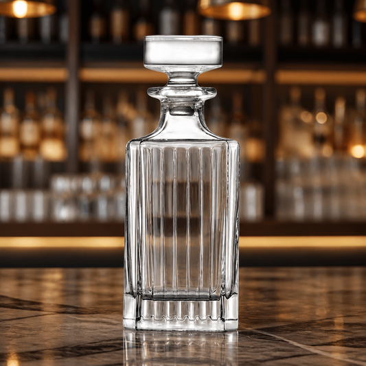 750ml Commercial Square Whisky Decanter - 4 Pack