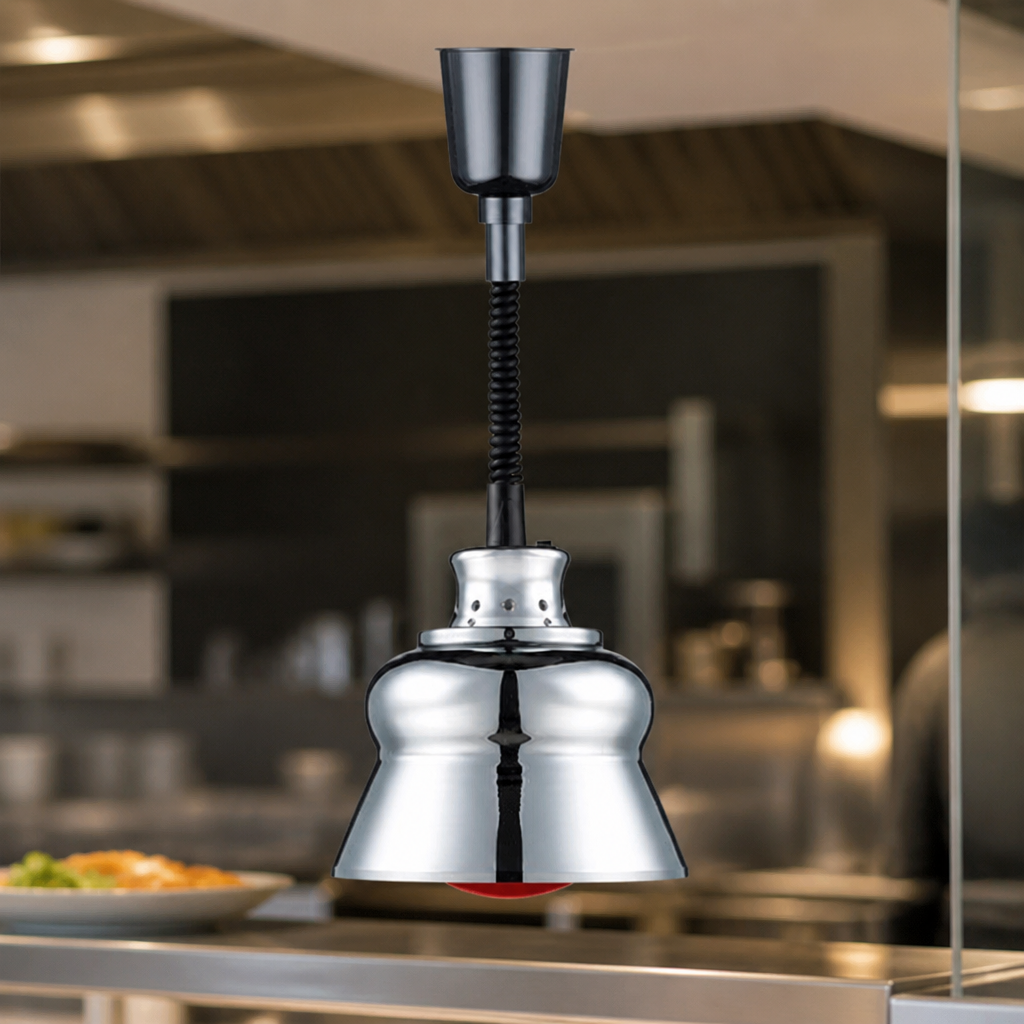 Retractable Aluminium Heat Lamp for Commercial Food Warming