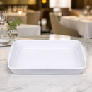 Commercial Rectangular Roasters 395x219mm White Porcelain 6 Pack