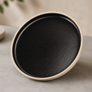 Commercial Canvas Flat Plates Delhi Black 180mm Set of 6