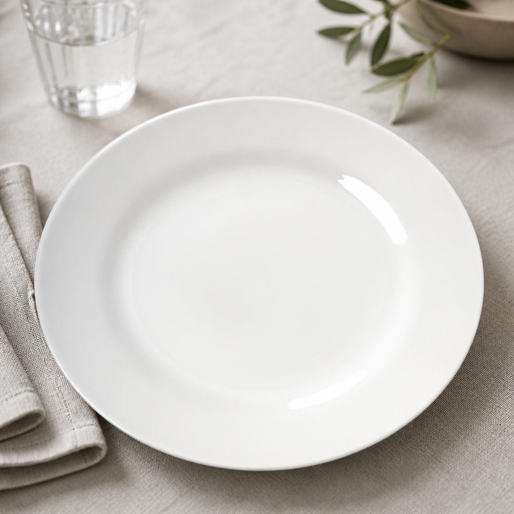Commercial Plain Whiteware Plates 280mm - 12 Pack