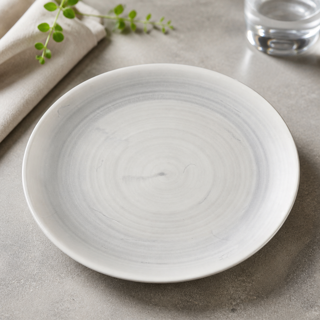 Commercial Coupe Plates 220mm Grey 12 Pack