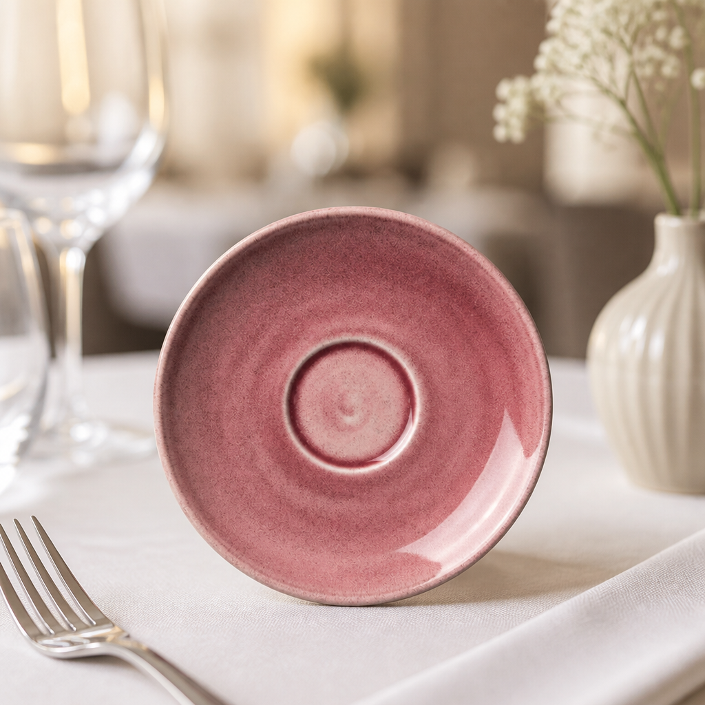 Commercial Rose Quartz Saucers 152mm 12 Pack for catering