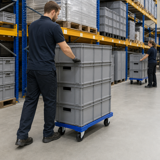 ABS Dolly for Moving Euro Containers and Boxes