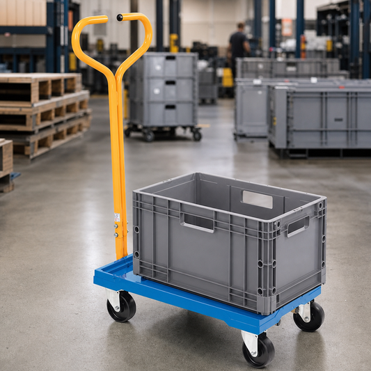 ABS Dolly with Handle for Moving Euro Containers and Boxes