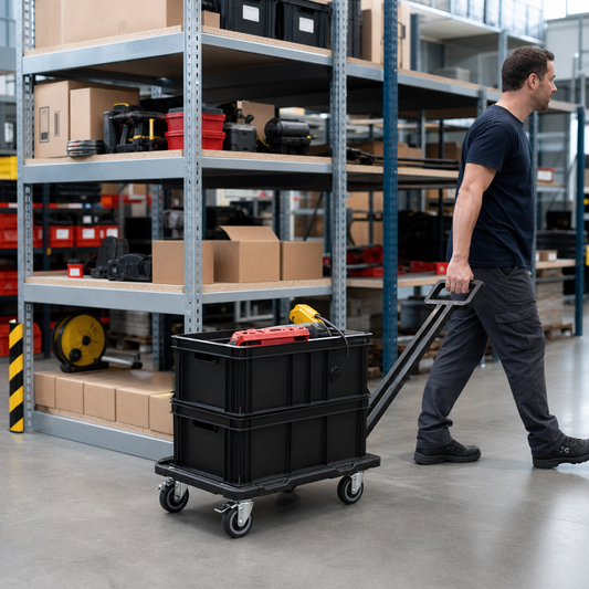 ABS Dolly with Handle for Moving Euro Containers and Boxes
