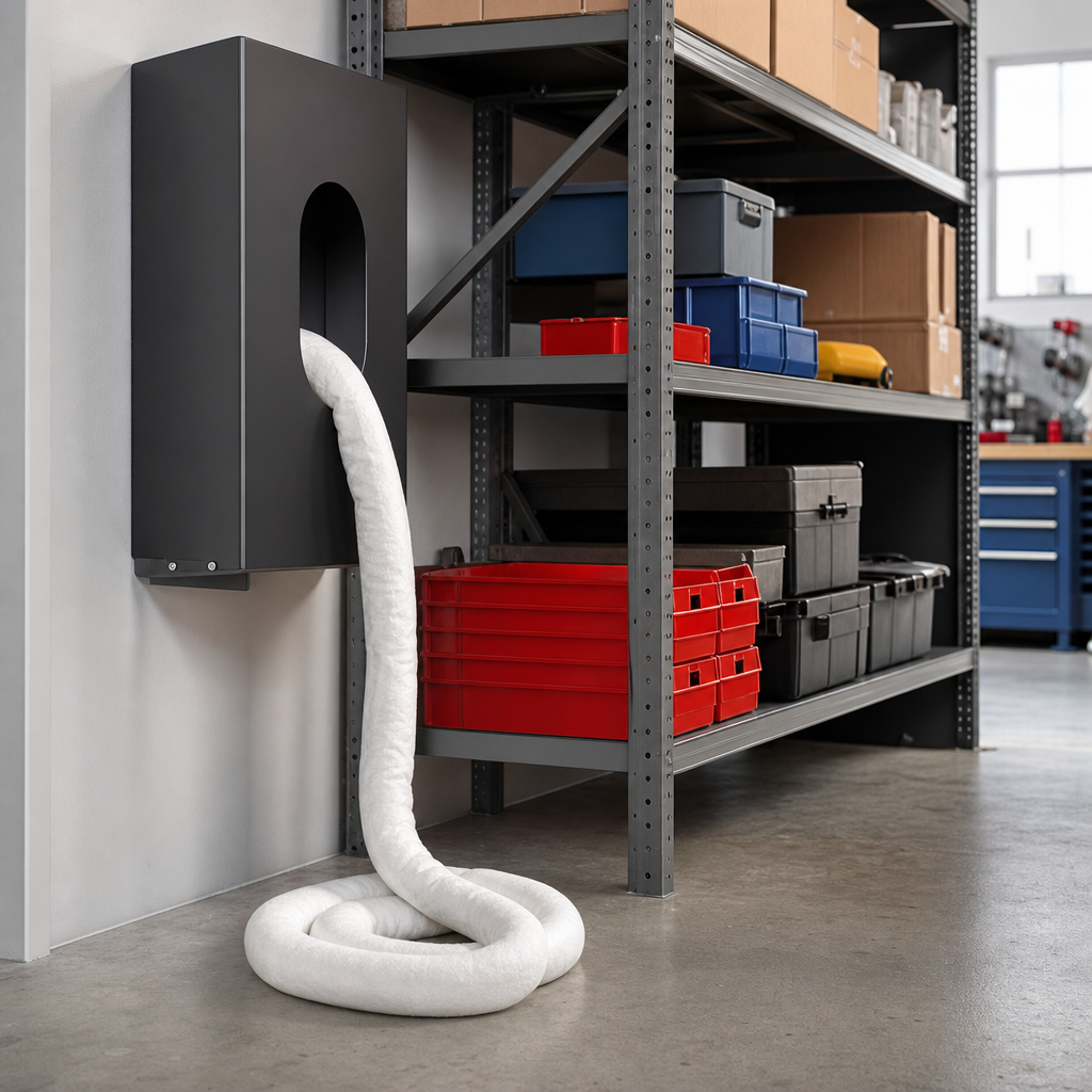Absorbent Sock Dispenser for All Liquids
