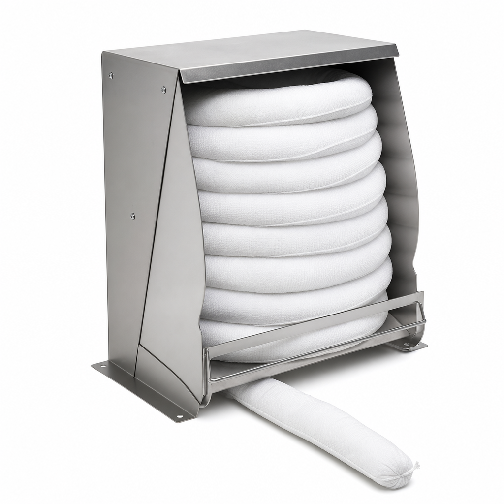 Absorbent Sock Dispenser for All Liquids