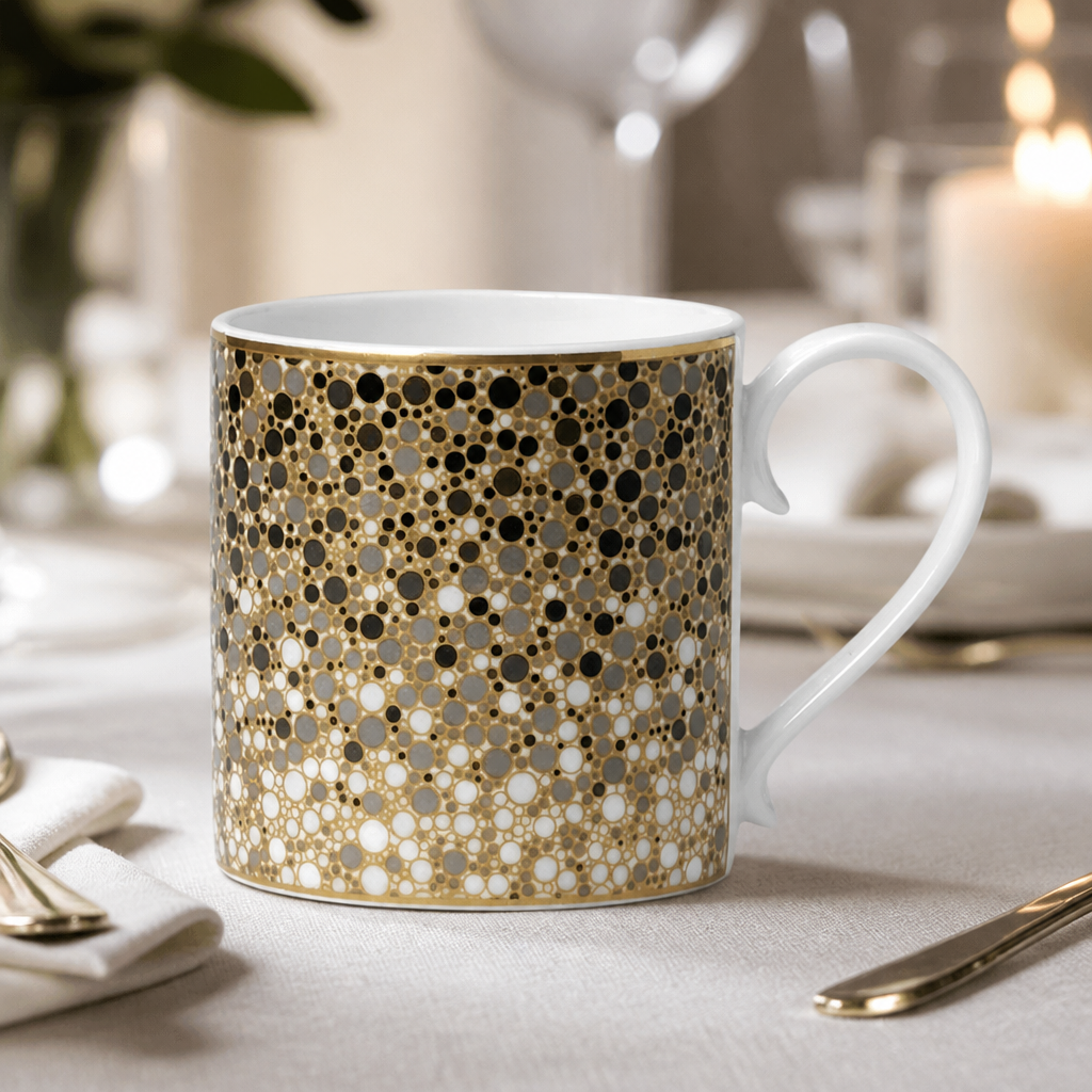 Set of 12 elegant 350ml bone china Fizz mugs