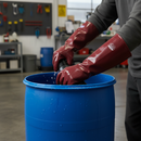Premium Heavy Duty Chemical Resistant Gauntlet Gloves - 45CM Length with Cotton Liner and Superior Abrasion Resistance