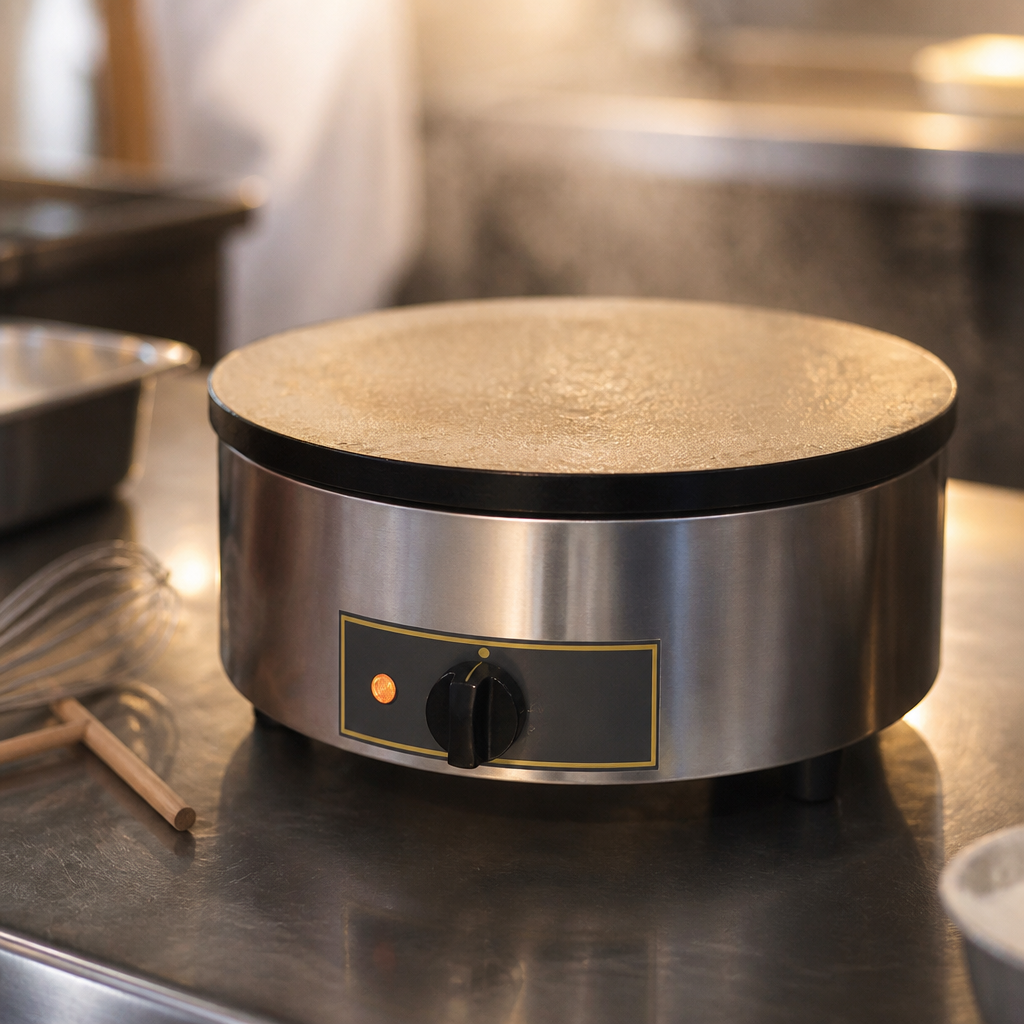 Commercial Electric Crepe Maker Griddle with Cast Iron Plate