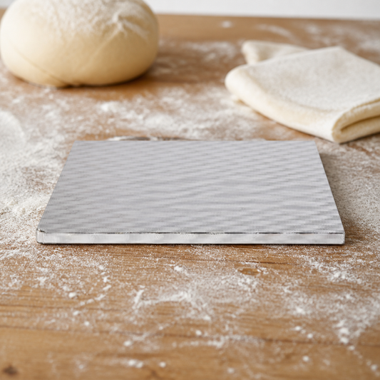 12 Inch Square Cake Board - Foil Covered Commercial Cake Supply
