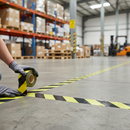Premium Yellow and Black Hazard Tape - Self-Adhesive, 50MM x 33M Roll for Safety Marking and Warning