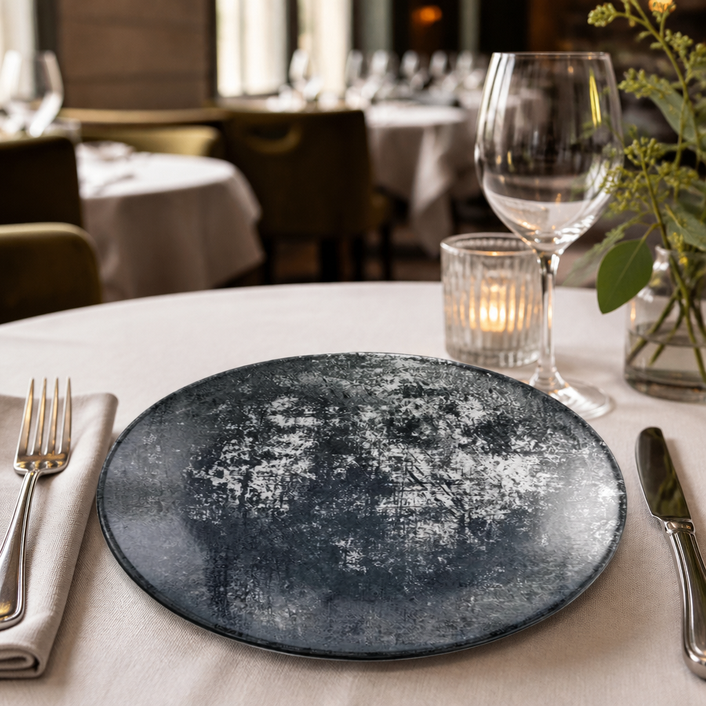 Commercial Deep Coupe Plates 281mm Black 12 Pack