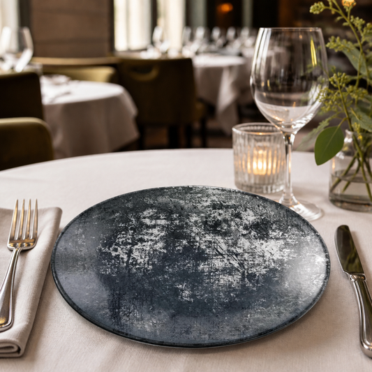 Commercial Deep Coupe Plates 281mm Black 12 Pack