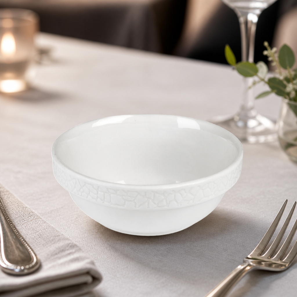 Commercial Stacking Bowls 280ml Ceramic 6 Pack