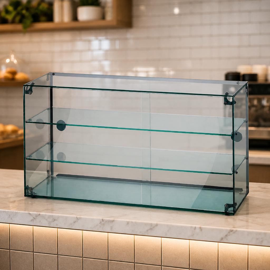 Large Ambient Glass Display Cabinet for Food Service