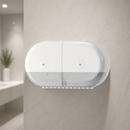 Commercial Mini Twin Toilet Roll Dispenser with Lockable Cover