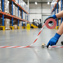 Premium Self-Adhesive Hazard Tape Red and White Stripe - 50MM x 33M Roll for Safety Marking
