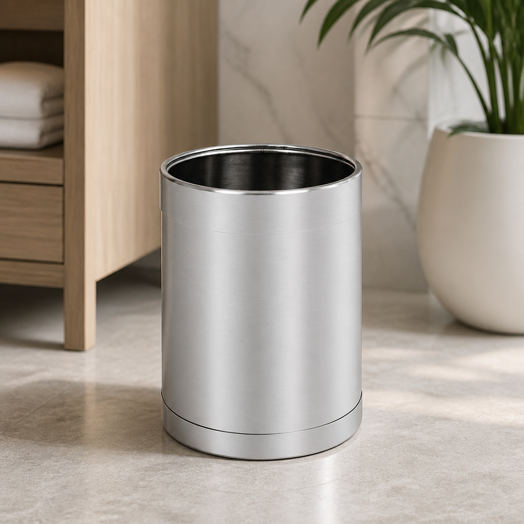 Commercial Stainless Steel Waste Paper Bin 10.2Ltr