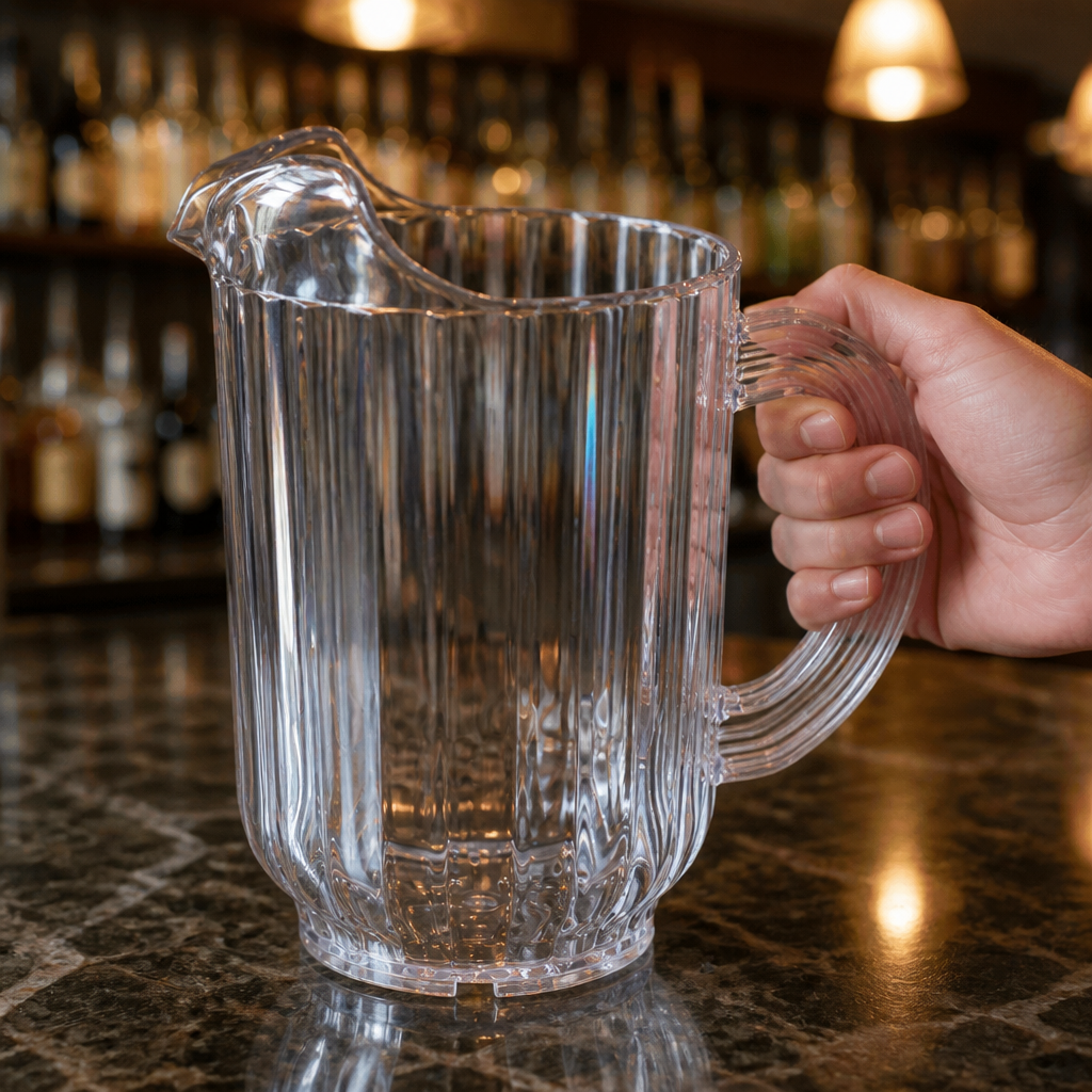 1.8L clear polycarbonate pitcher for catering use