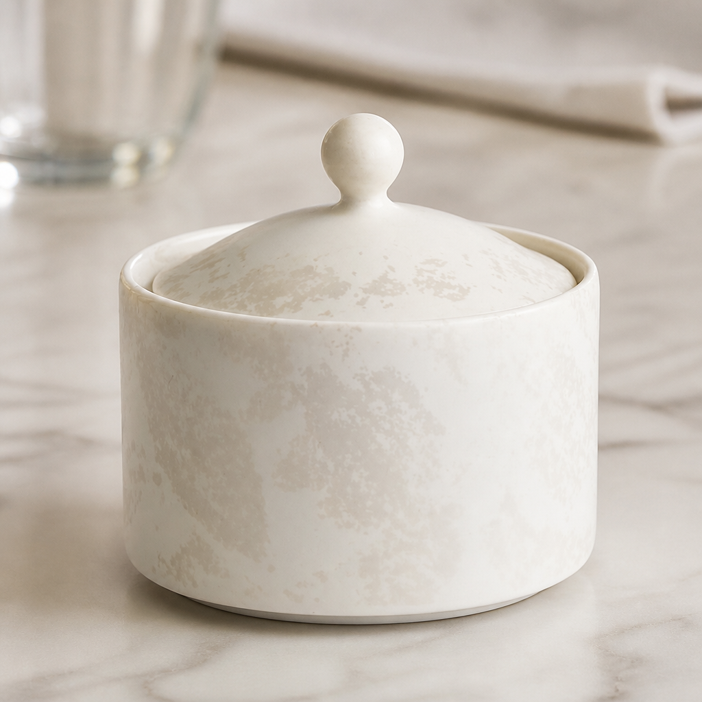 Commercial Sugar Bowl Set - Crushed Velvet Design - 6 Pack