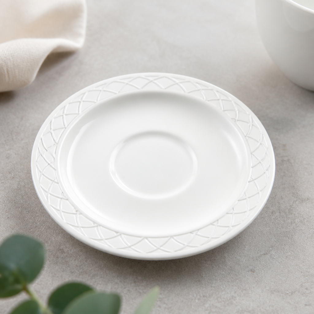 Commercial Coupe Tea Saucers 24 Pack Fine China Collection
