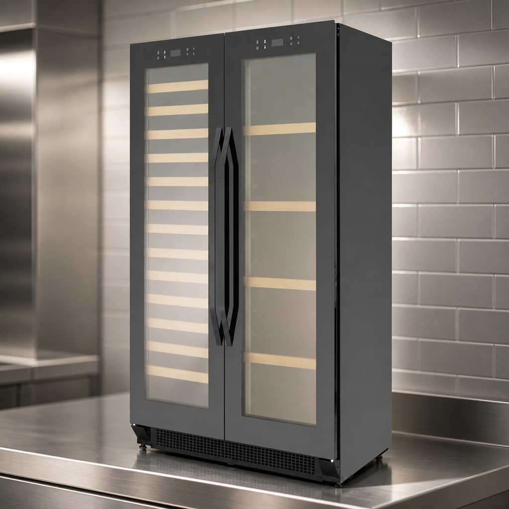 Commercial Double Door Wine Cooler 365L Capacity