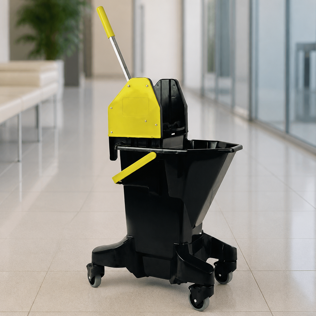 Commercial Mop Bucket and Wringer 16L Recycled Plastic Yellow